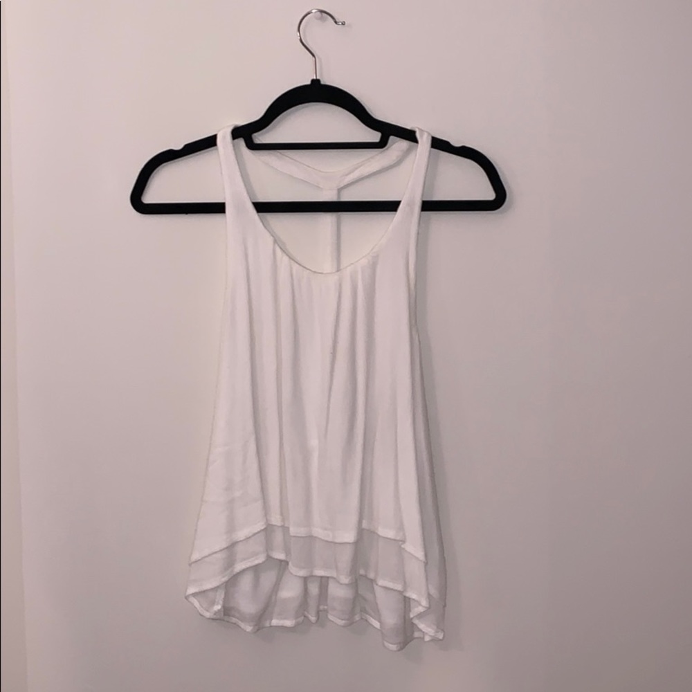 White open back tank